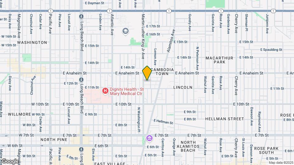1020 E 12th St Map and Location Details