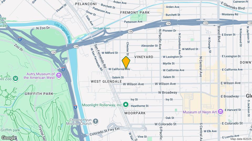 704 W California Ave Map and Location Details