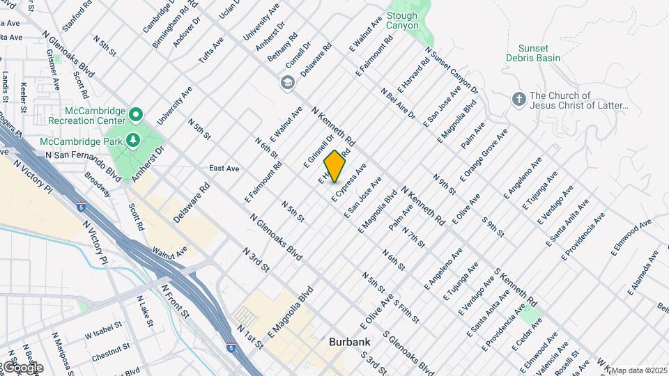619 E Cypress Ave Map and Location Details