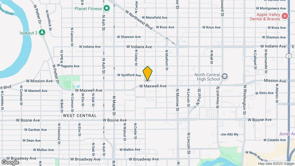1224 W Maxwell Ave Map and Location Details
