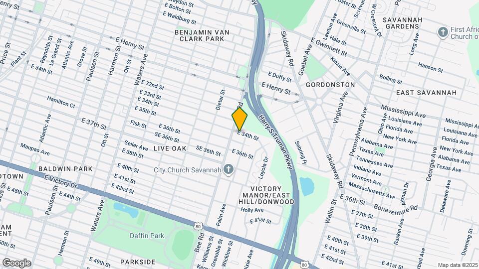 1605 E 34th St Map and Location Details