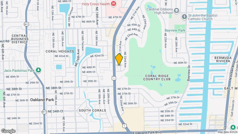 3909 NE 21st Ave Map and Location Details