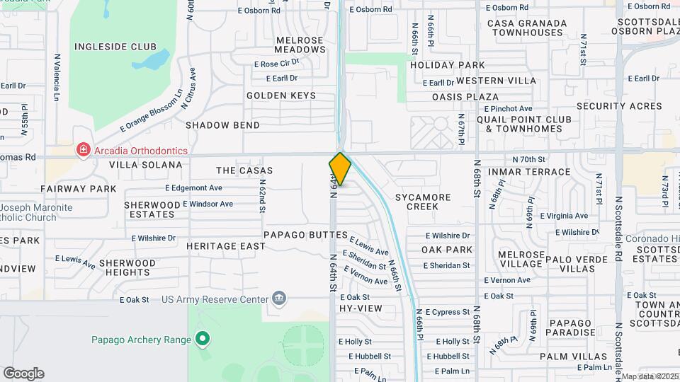 6402 E Cambridge Ave Map and Location Details