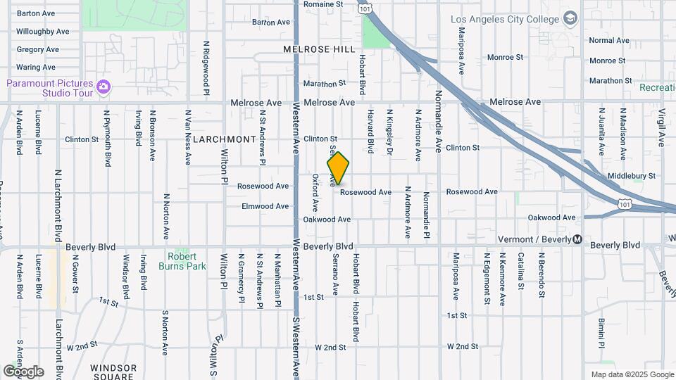 4671 Rosewood Ave Map and Location Details