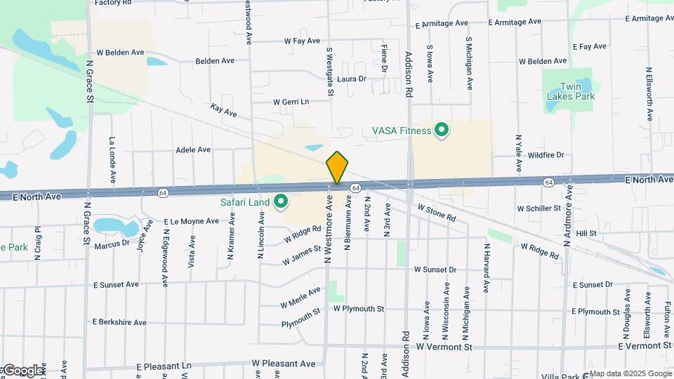 545 W North Ave Map and Location Details