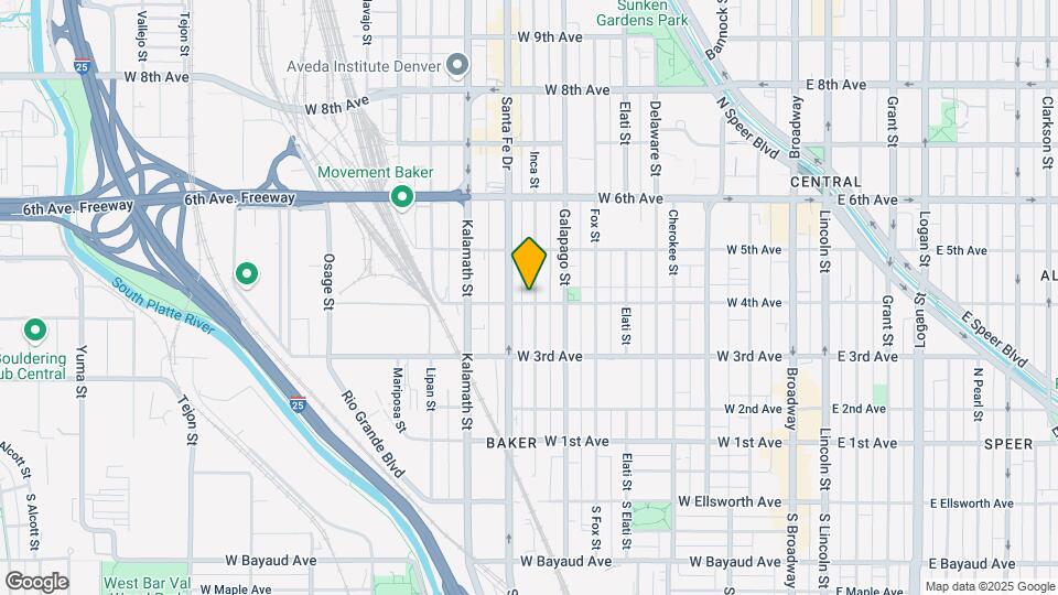 807 W 4th Ave Map and Location Details