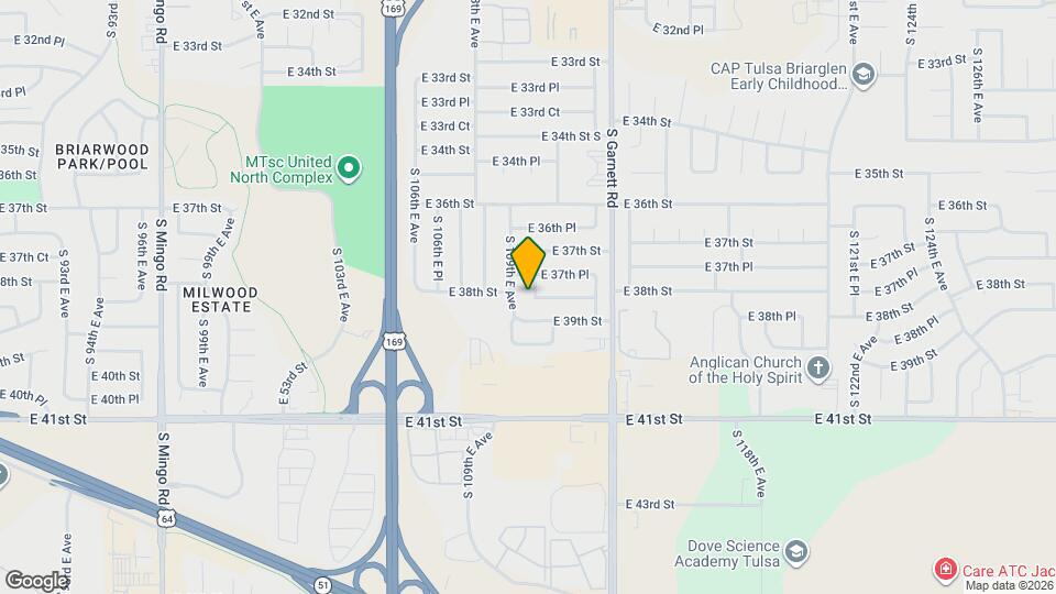 3716 S 110th E Ave Map and Location Details