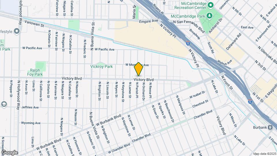 1200 N Parish Pl Map and Location Details