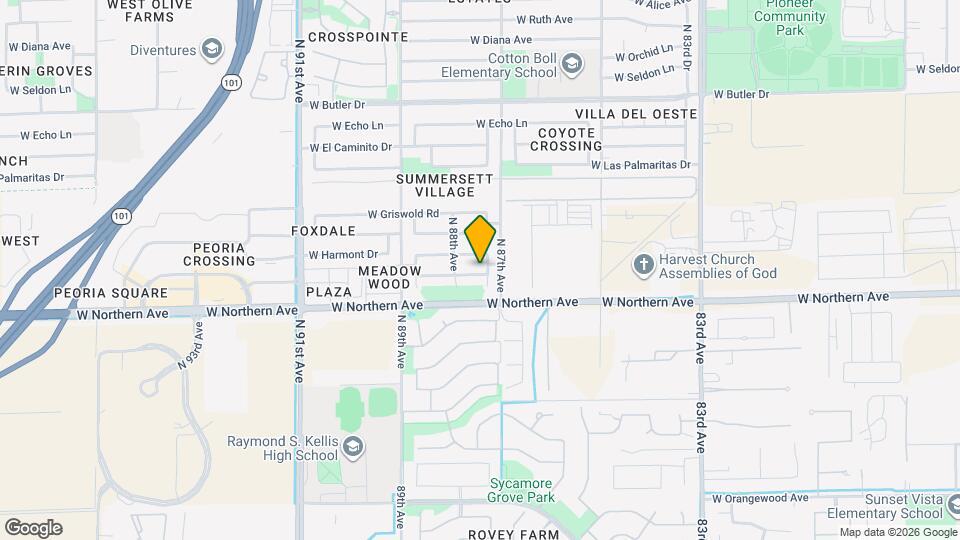 8740 W Loma Ln Map and Location Details