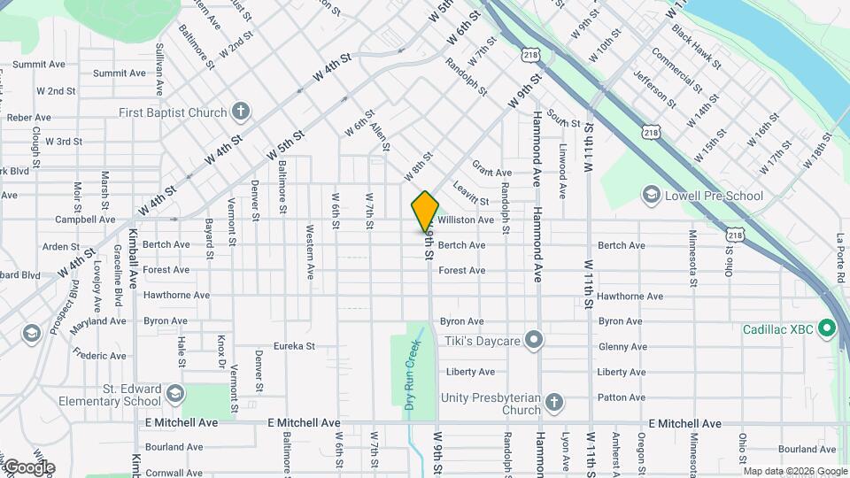 1214 W 9th St Map and Location Details