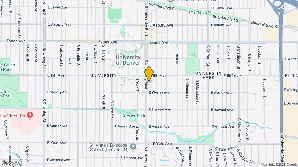 2340 S University Blvd Map and Location Details