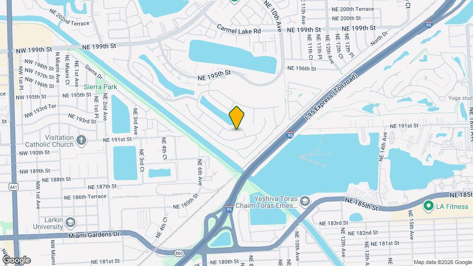 772 NE 191st Terrace Map and Location Details