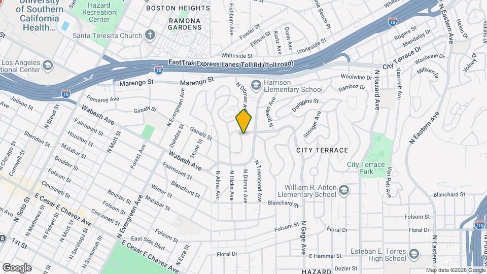 1140 N Ditman Ave, Unit Doyle Oasis Studio Map and Location Details