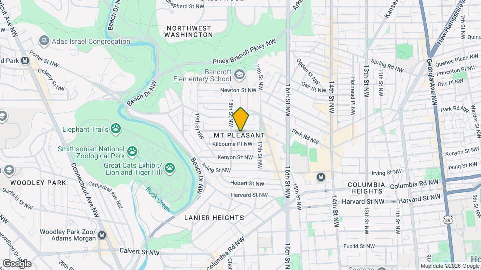 1746 Lamont St NW Mapa y Detalles de la Ubicación