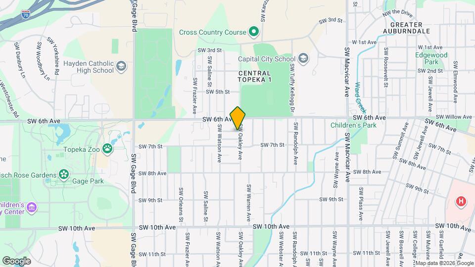 621 SW Oakley Ave Map and Location Details