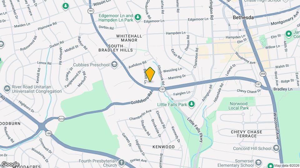 5303 Bradley Blvd Map and Location Details