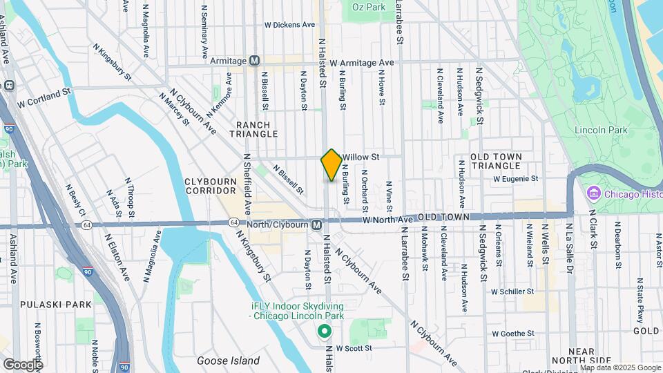 1653 N Halsted St Map and Location Details
