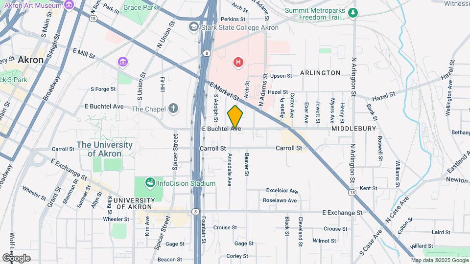 572 E Buchtel Ave Map and Location Details