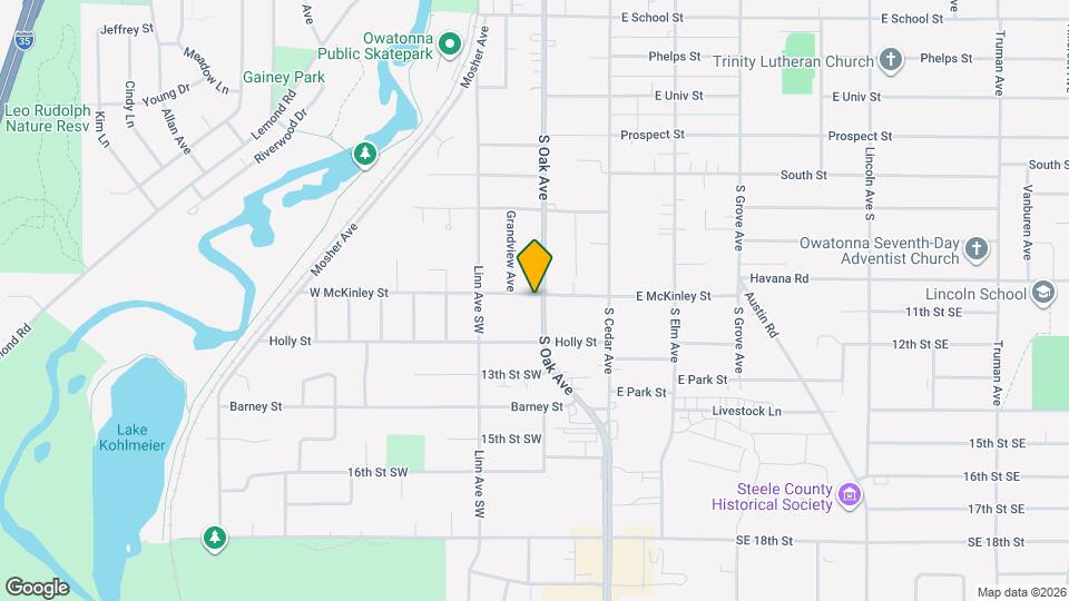 1122 S Oak Ave Map and Location Details