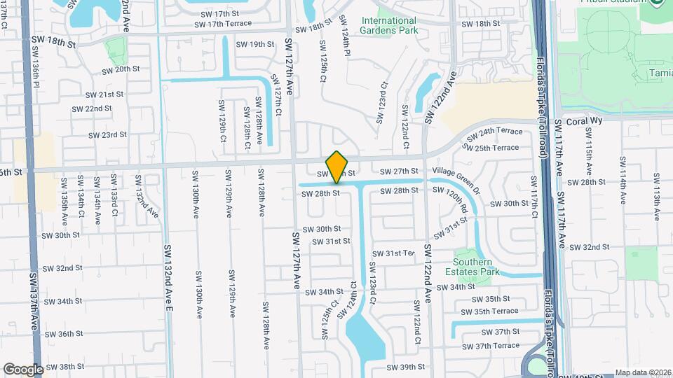 12455 SW 28th St Map and Location Details