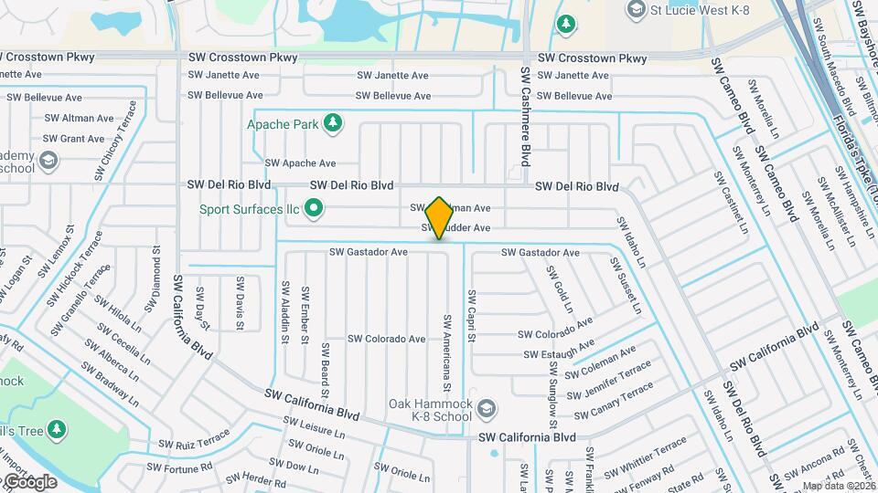 1305 SW Gastador Ave Map and Location Details
