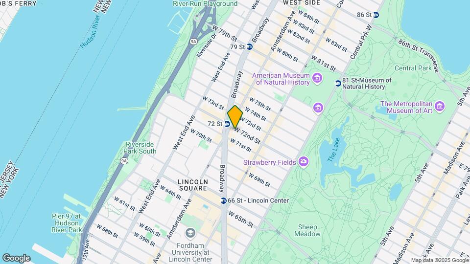 166 W 72nd St Mapa y Detalles de la Ubicación