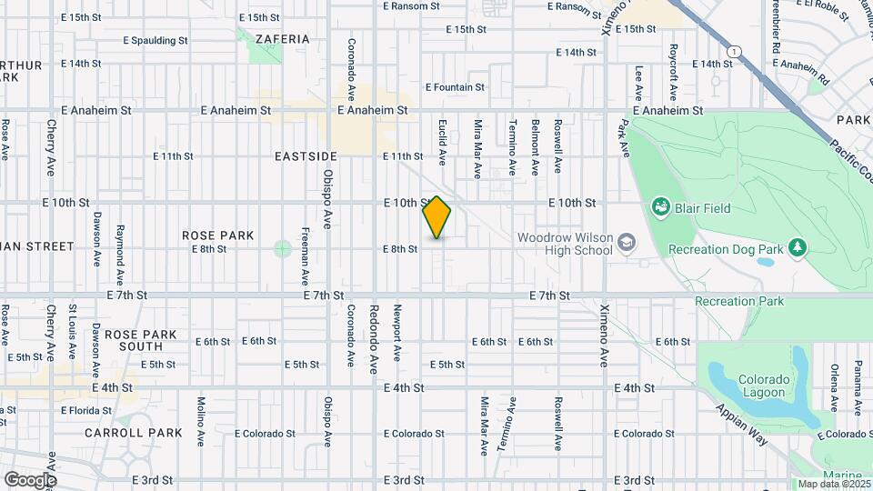 3629-3635 E 8th St Map and Location Details