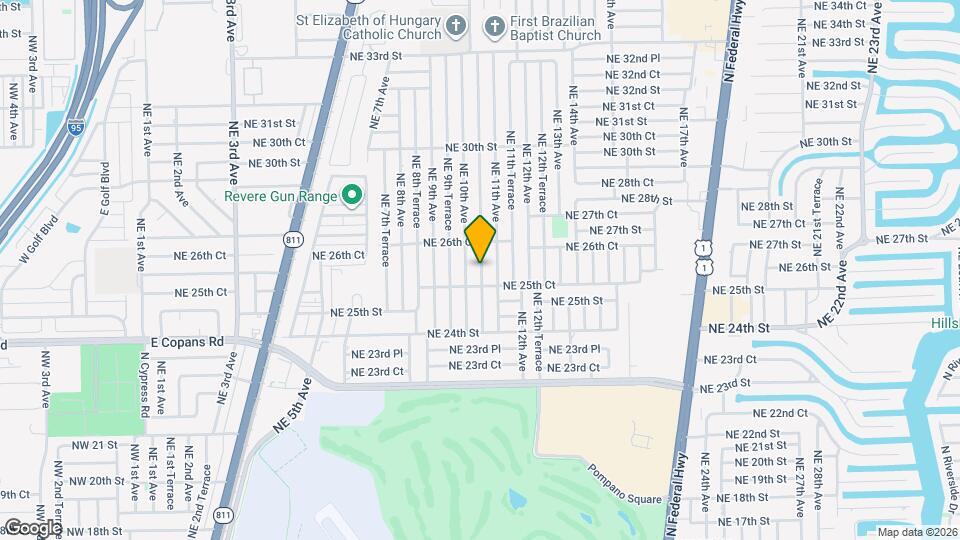 2601 NE 10th Ter, Unit A1 Map and Location Details