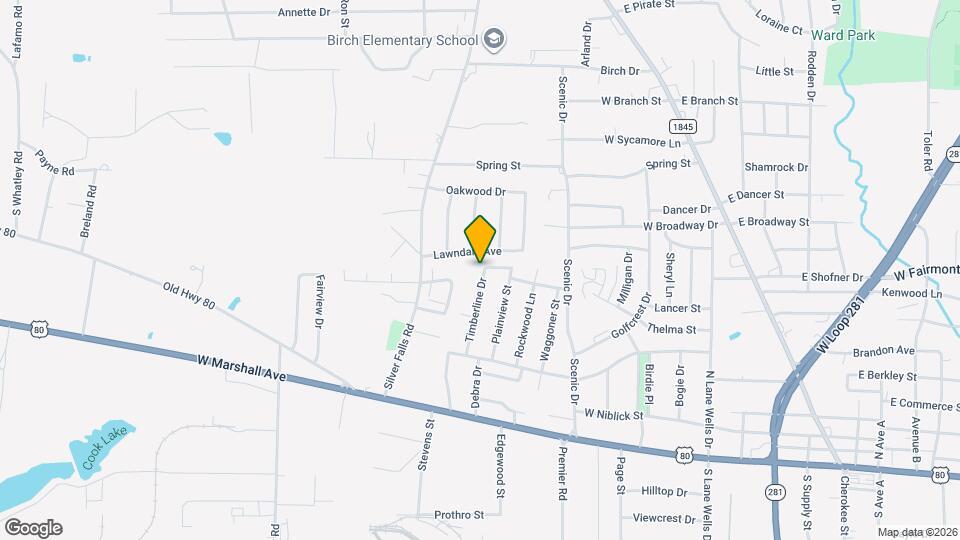 611 Timberline Dr Map and Location Details