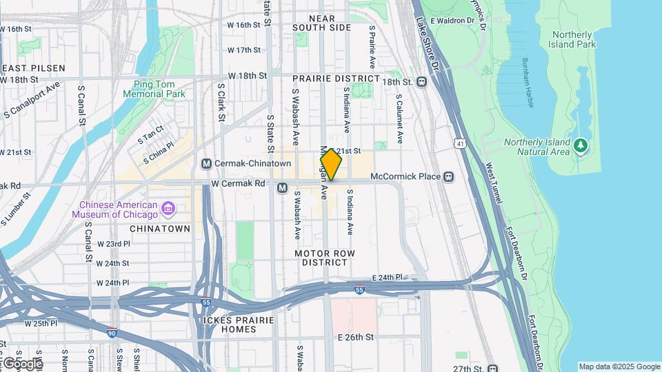 107 E Cermak Rd Mapa y Detalles de la Ubicación