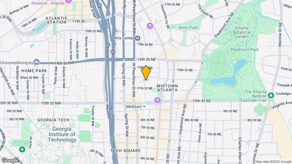 1075 Peachtree Walk NE Map and Location Details