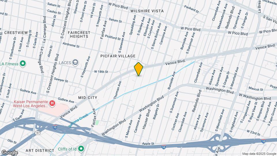 1832 S Curson Ave, Unit 1 Map and Location Details