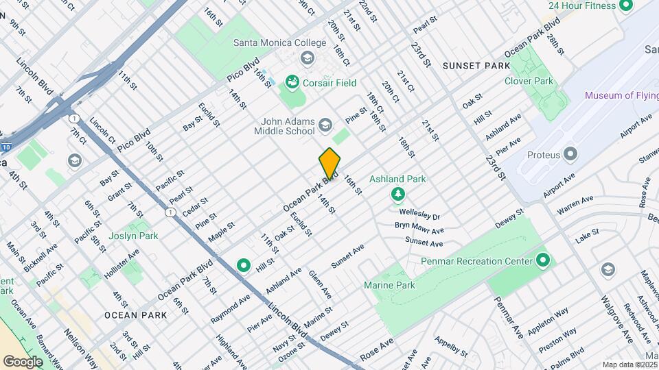 1422 Ocean Park Blvd Mapa y Detalles de la Ubicación