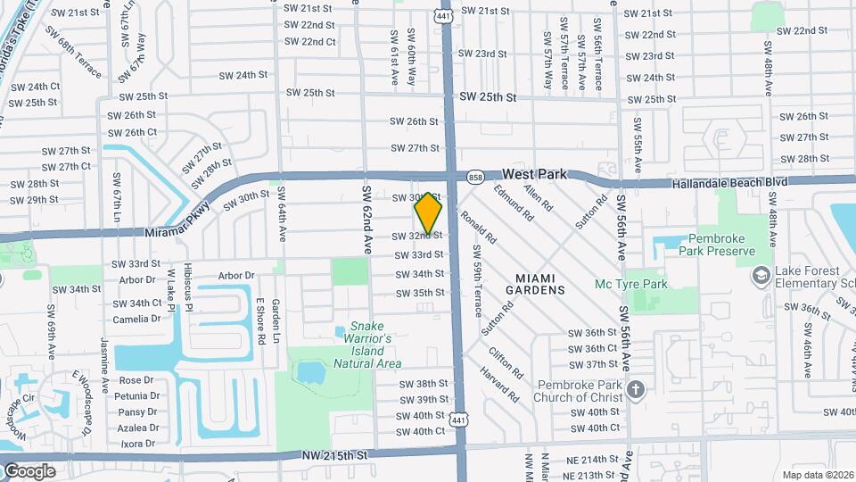 6030 SW 32nd St, Unit 3 Mapa y Detalles de la Ubicación