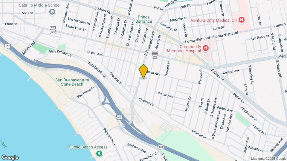 490-494 S Seaward Ave Mapa y Detalles de la Ubicación