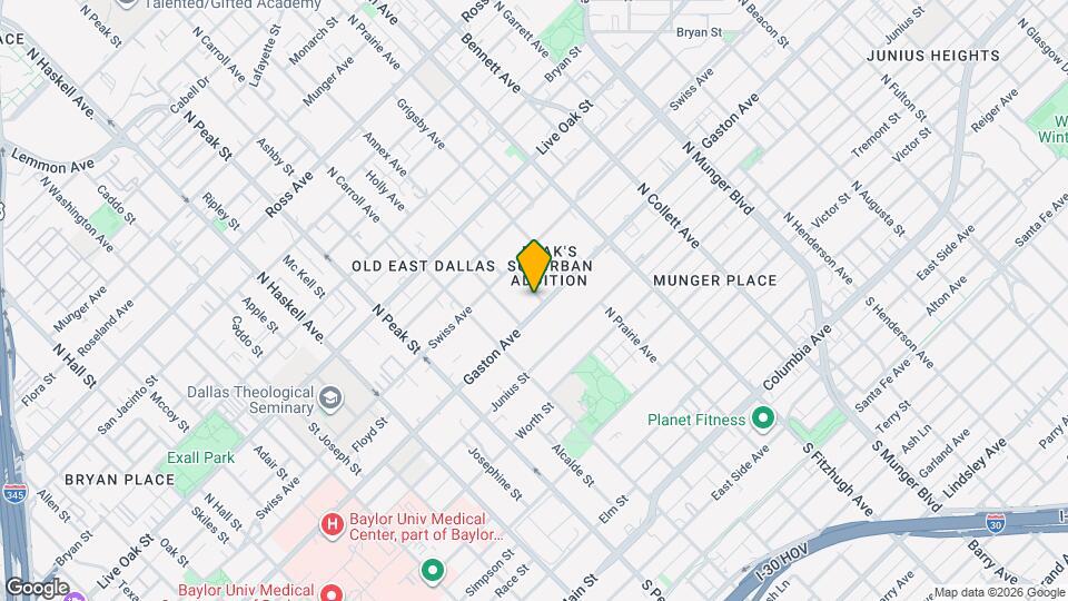 4623 Gaston Ave Mapa y Detalles de la Ubicación