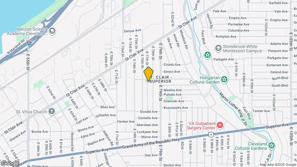 1065 E 77th St Mapa y Detalles de la Ubicación