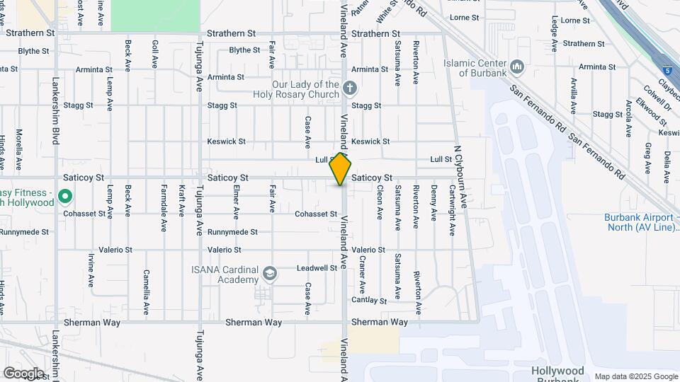 7537 Vineland Ave Map and Location Details