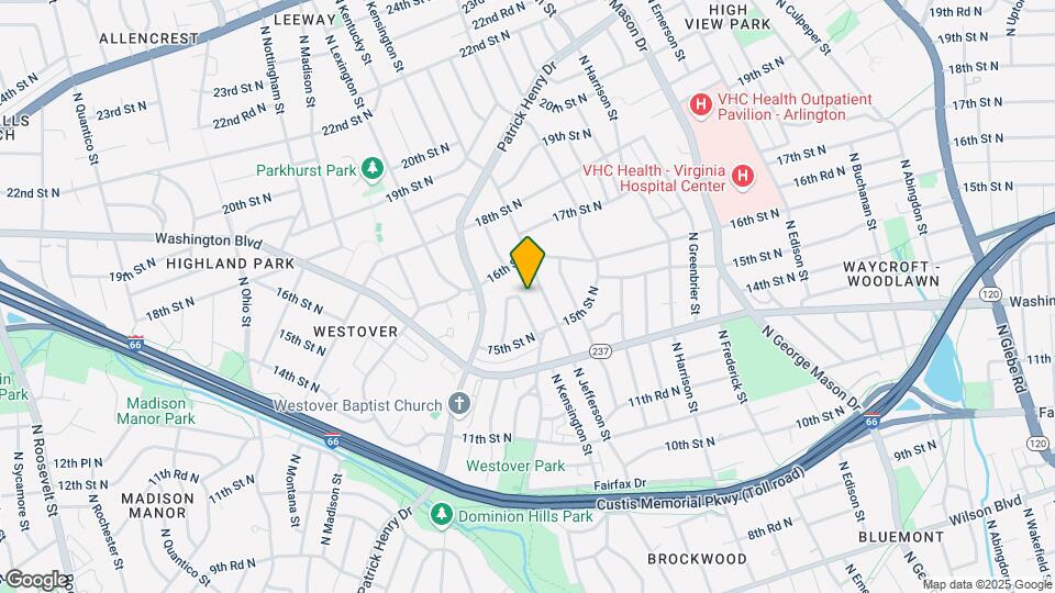 1529 N Kenilworth St Map and Location Details