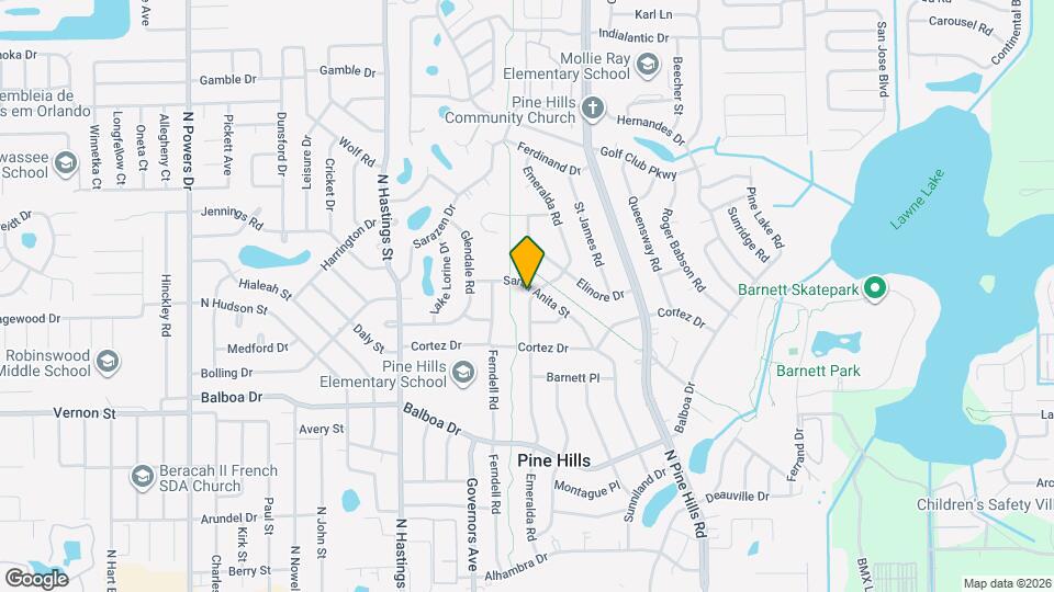 1216 Emeralda Rd Map and Location Details