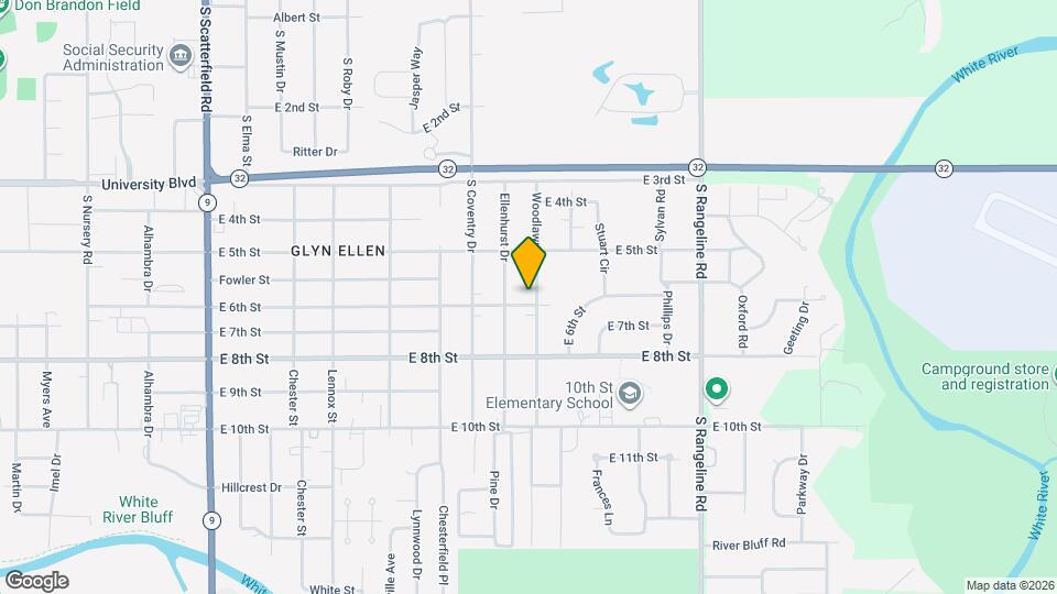 535 Woodlawn Dr Map and Location Details