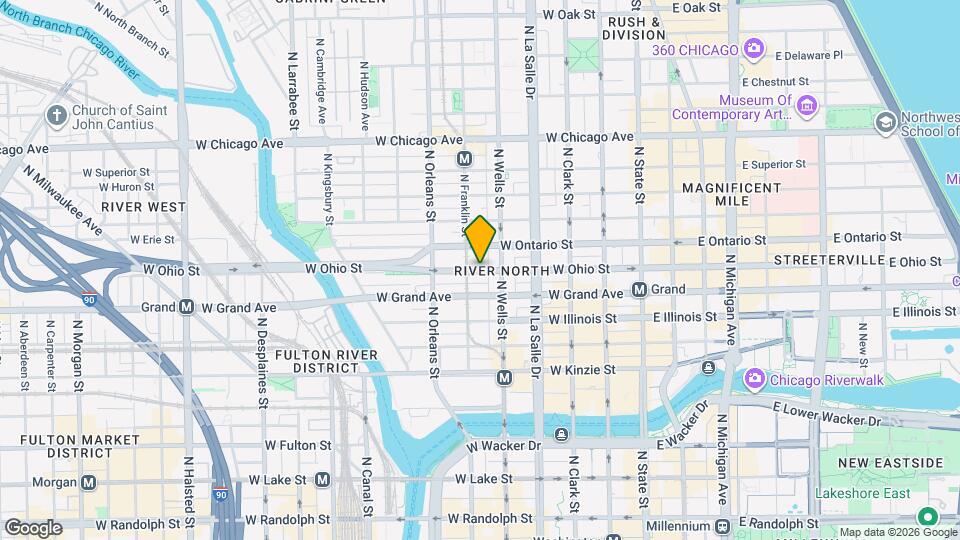 158 W Ohio St Map and Location Details