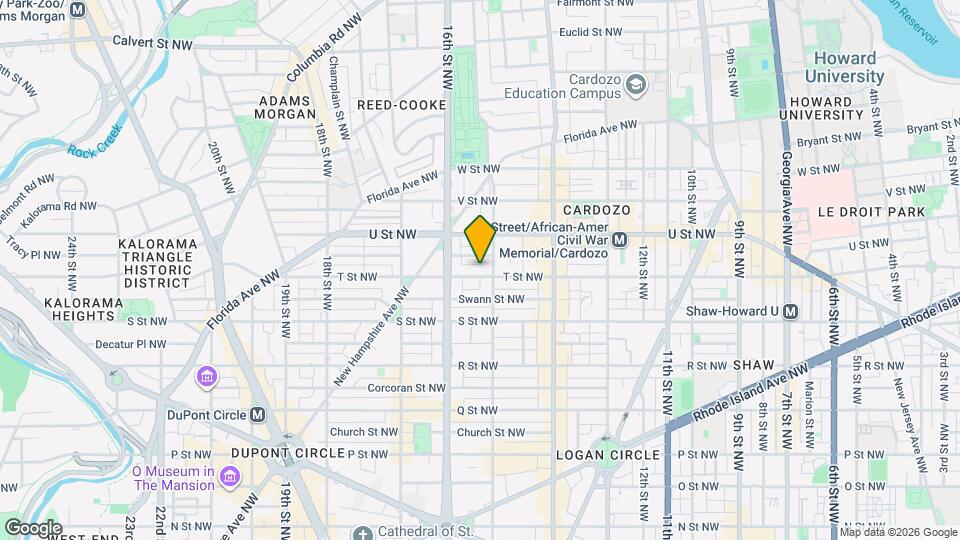 1513 T St NW, Unit Unit 1 Map and Location Details