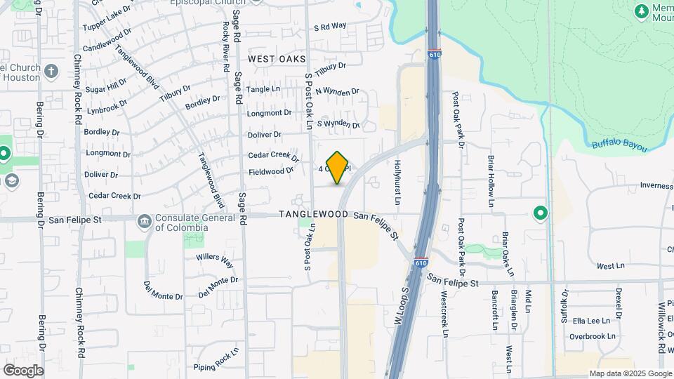 1600 Post Oak Blvd Map and Location Details