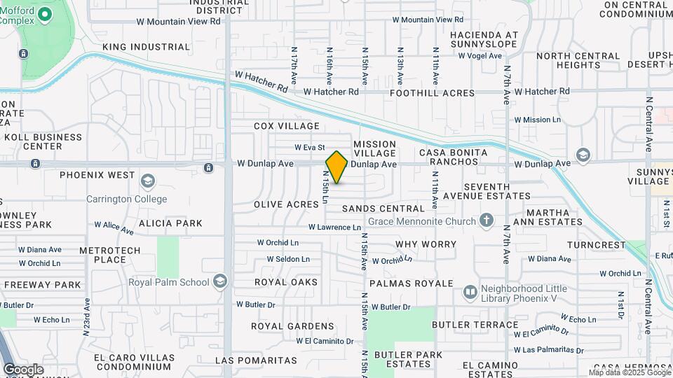 1539 W Puget Ave Map and Location Details