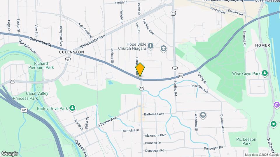 349 Queenston St Map and Location Details