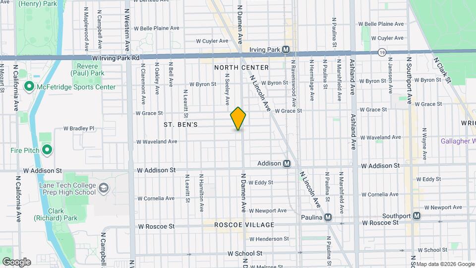 3710 N Damen Ave, Unit 1 Mapa y Detalles de la Ubicación