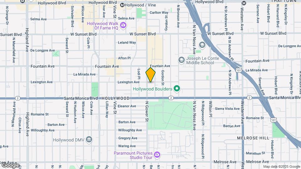 1154 N Gower St Map and Location Details