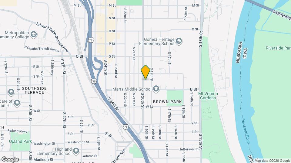 5421 S 20th St Map and Location Details