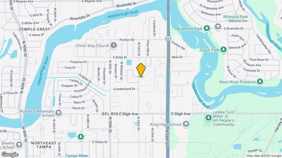 7107 N 53rd St, Unit B Map and Location Details